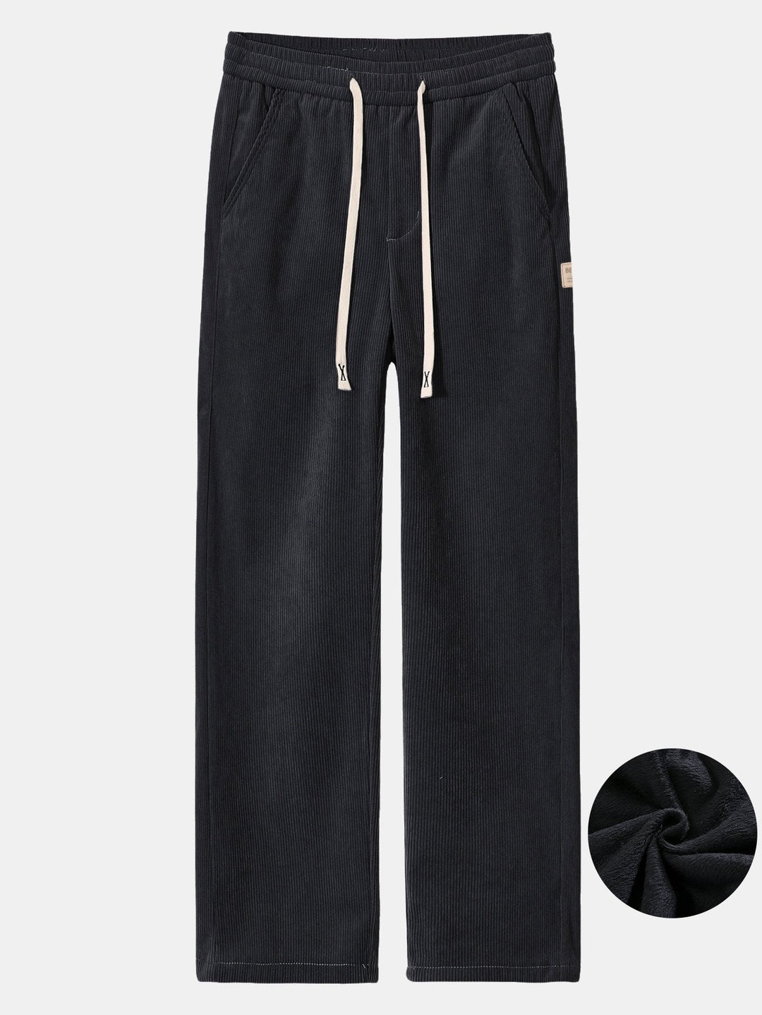 Polar Fleece Lined Straight Leg Corduroy Pants