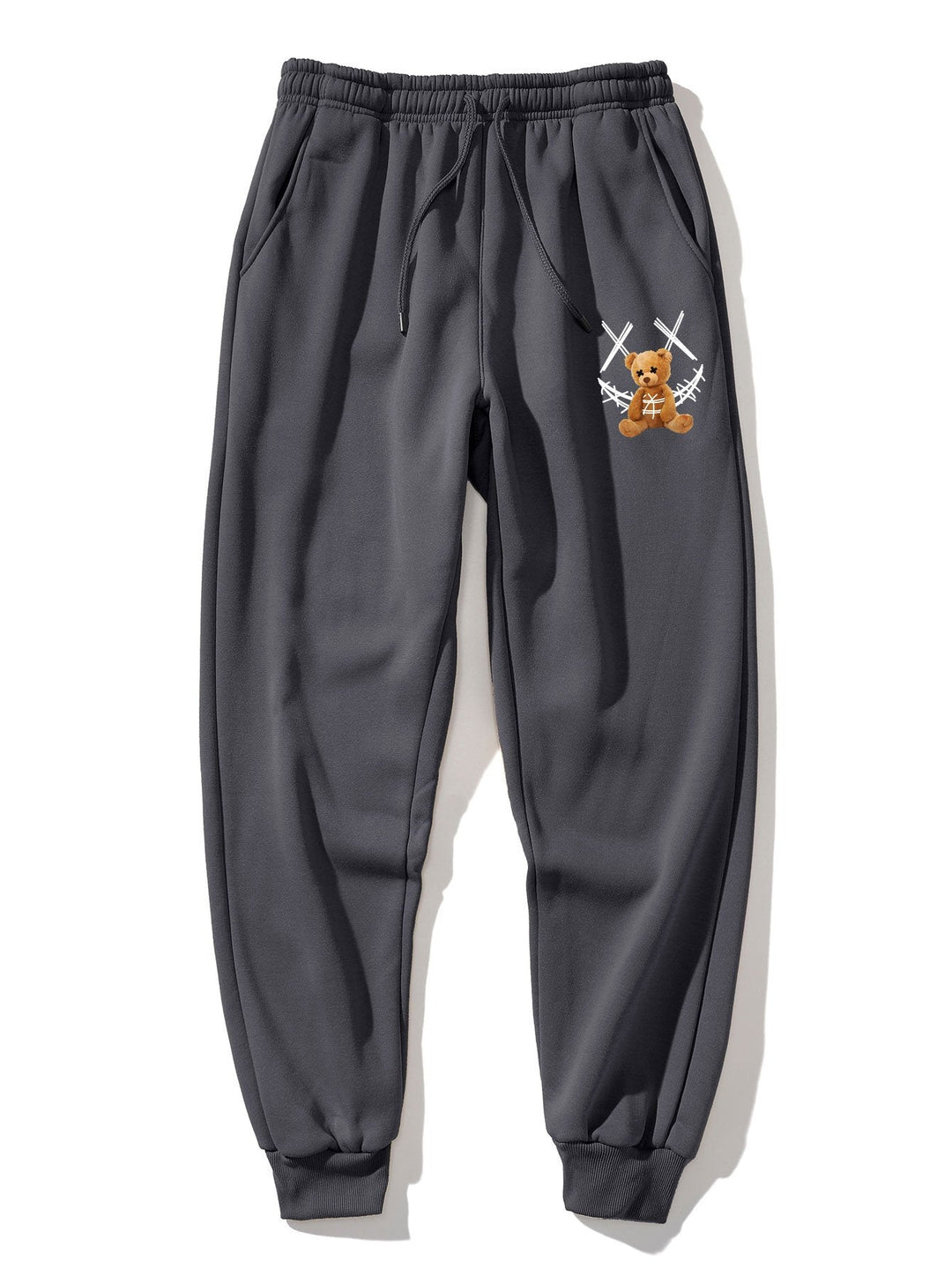Graffiti Smiley Bear Print Jogger Pants