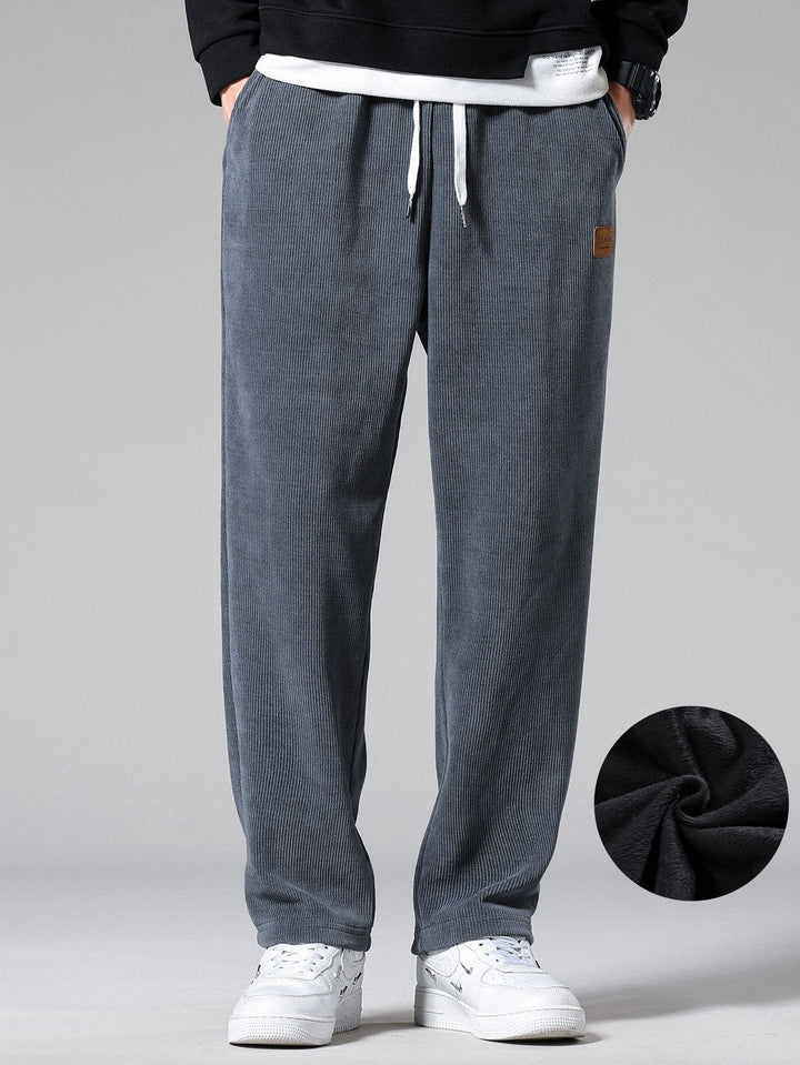 Polar Fleece Lined Straight Leg Corduroy Pants