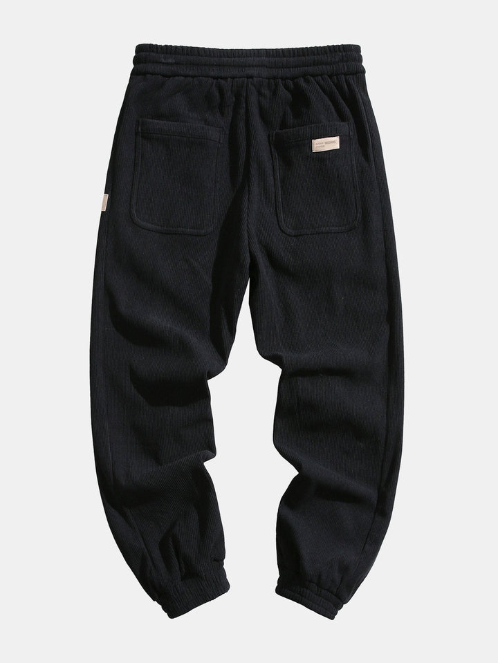 Drawstring Corduroy Jogging Pants
