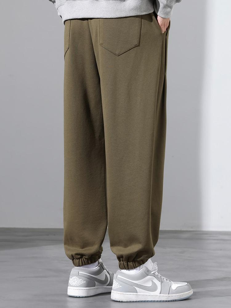 Drawstring Cotton Jogging Pants