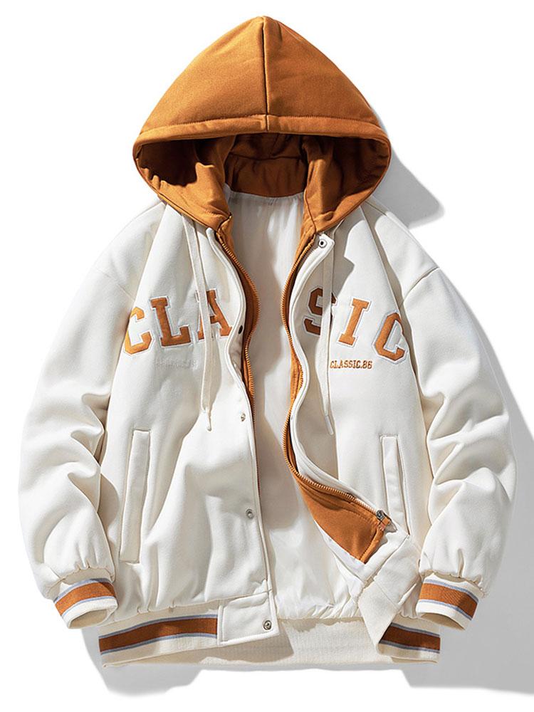 2 In 1  Hooded Baseball Jacket