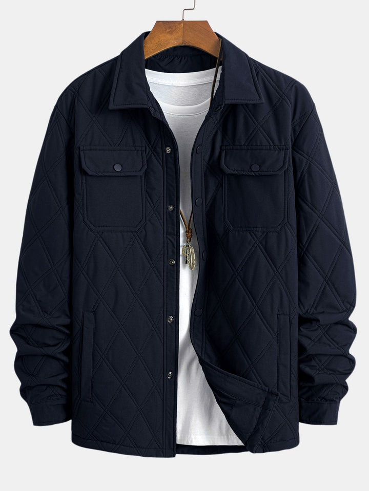 Quilted Button Up Overshirt