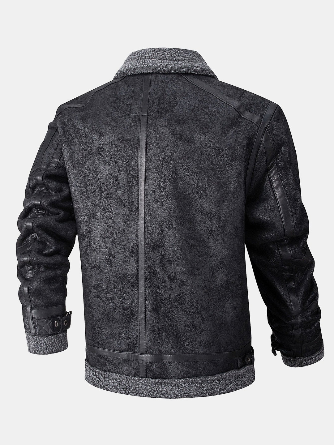 Faux Fur Lined Suede Jacket