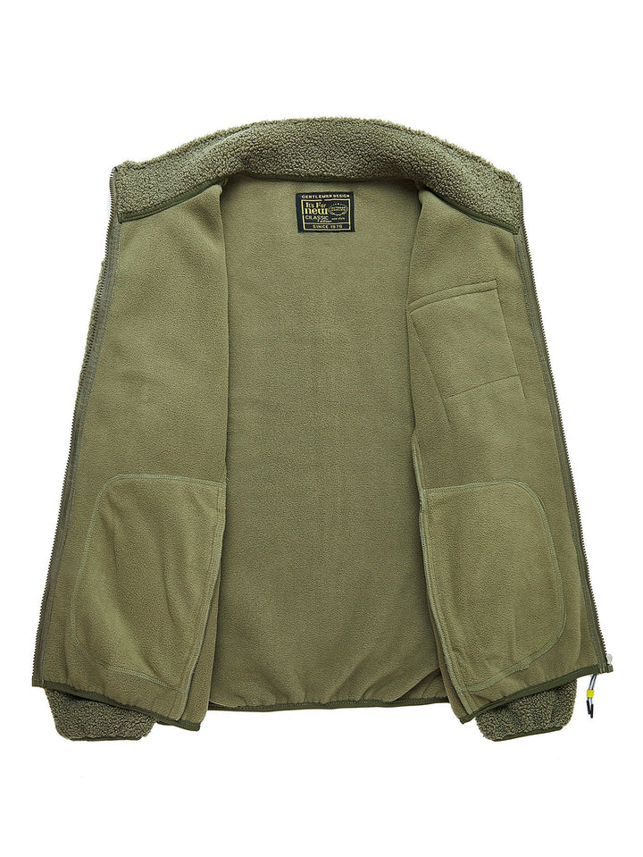Teddy Fleece Zip Up Coat