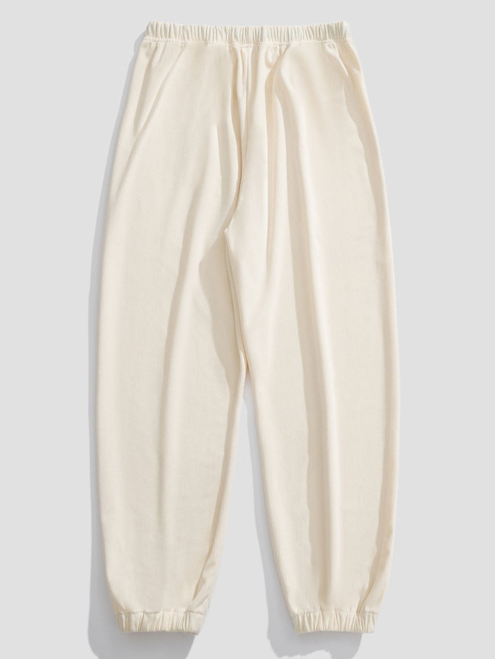 Corduroy Drawstring Jogging Pants