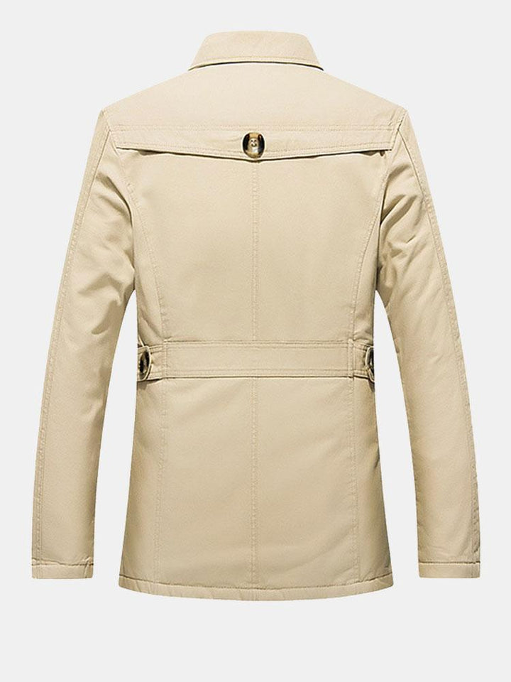 Long Line Teddy Lined Chino Coat