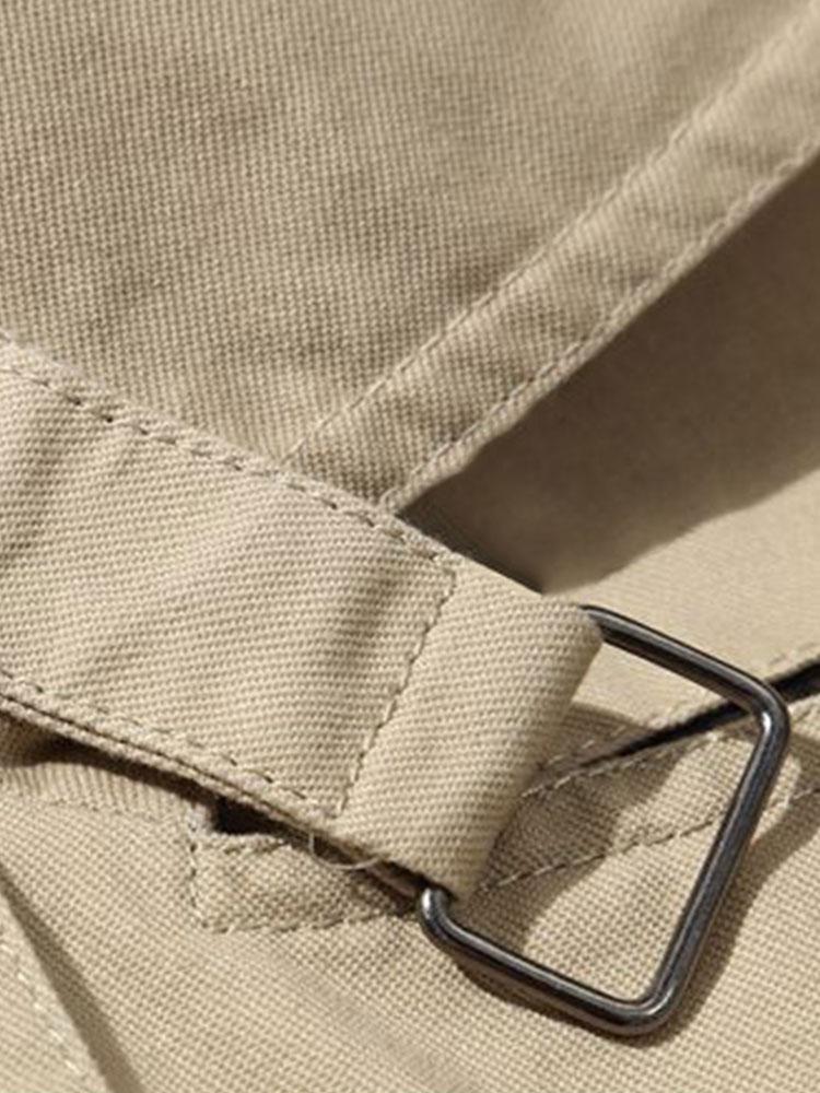 Long Line Teddy Lined Chino Coat