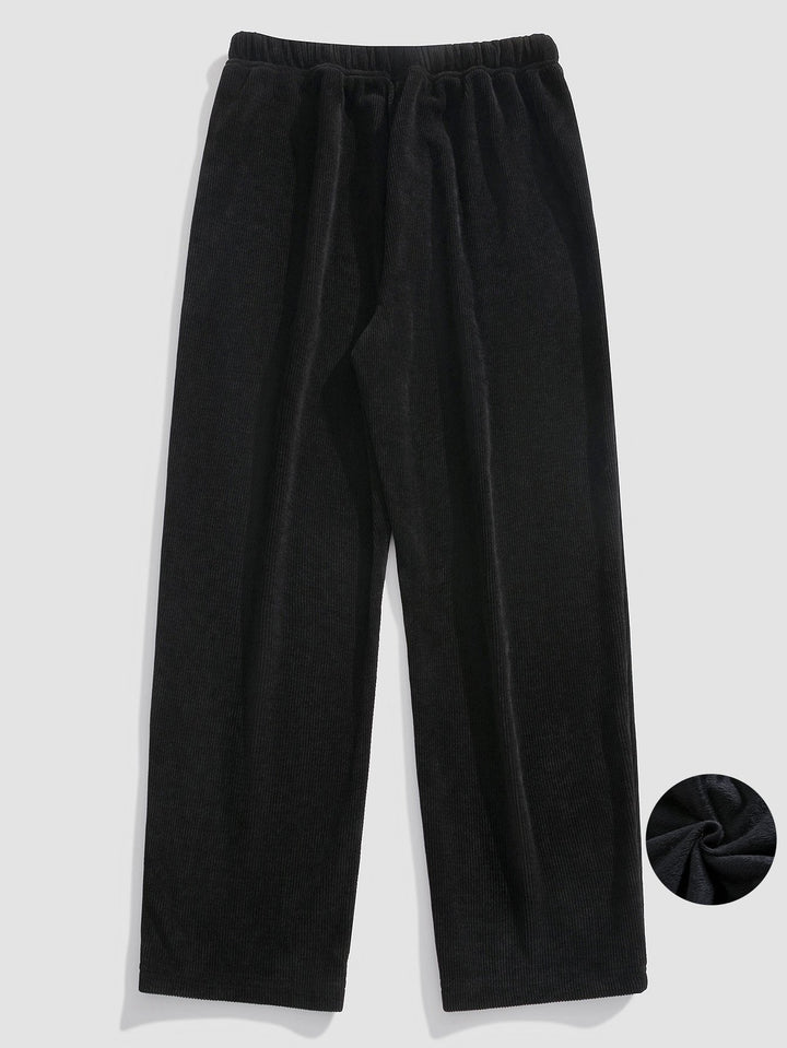 Polar Fleece Lined Straight Leg Corduroy Pants