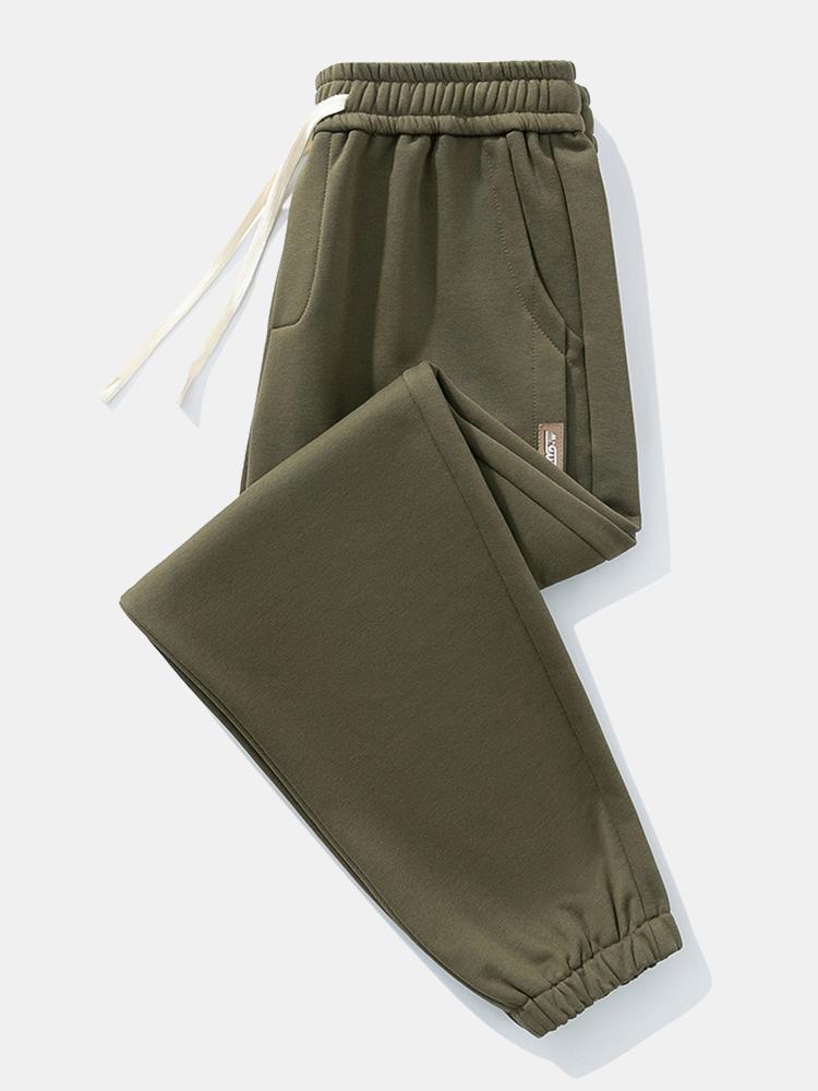 Drawstring Cotton Jogging Pants
