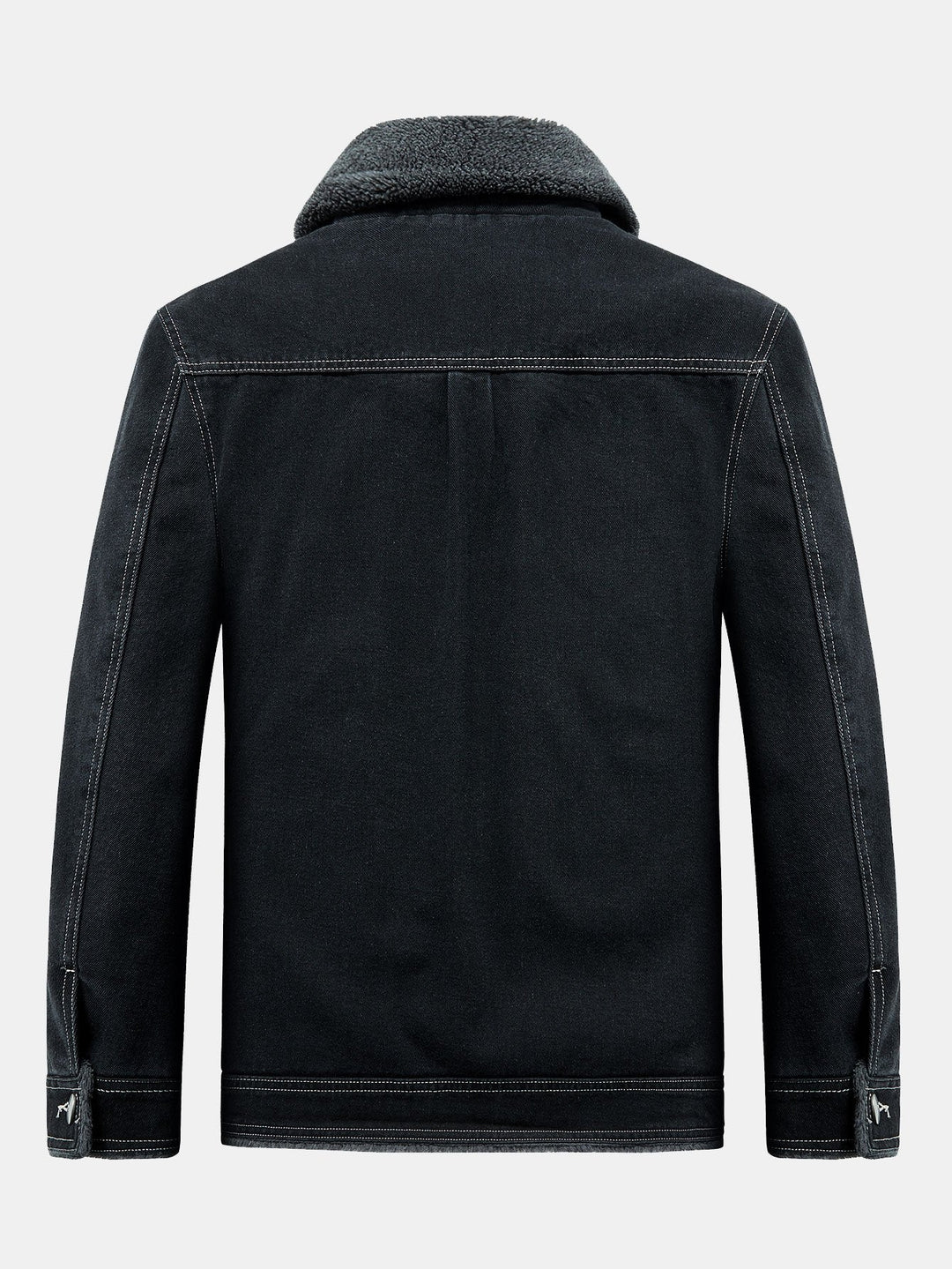 Denim Borg Lined Utility Jacket
