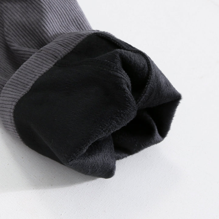 Polar Fleece Lined Straight Leg Corduroy Pants