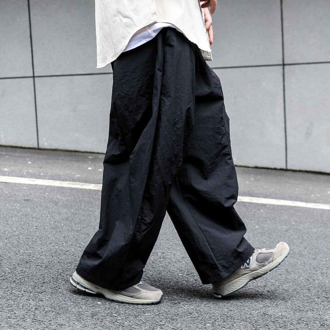 Retro Quick-drying Pleated Outdoor Trousers