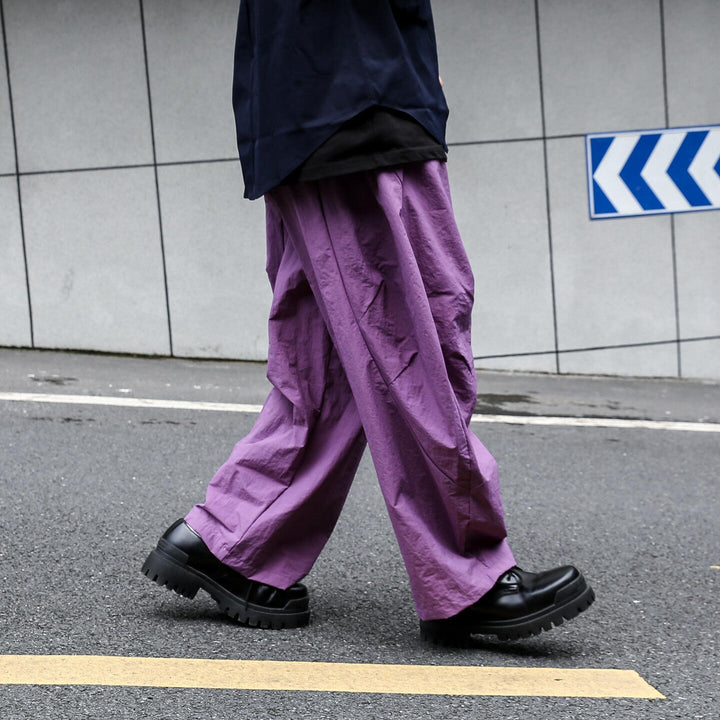 Retro Quick-drying Pleated Outdoor Trousers