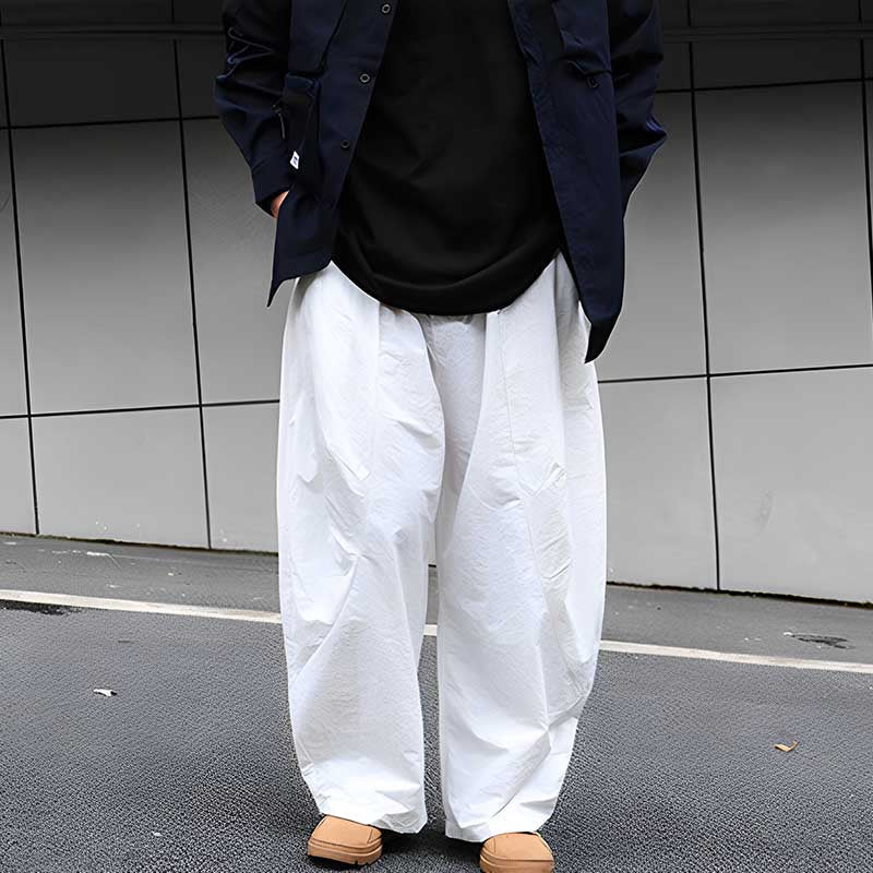Retro Quick-drying Pleated Outdoor Trousers