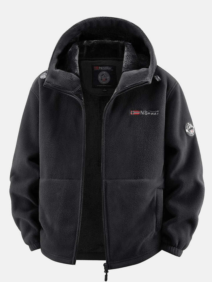 Teddy Fleece Lined Polar Fleece Hooded Coat