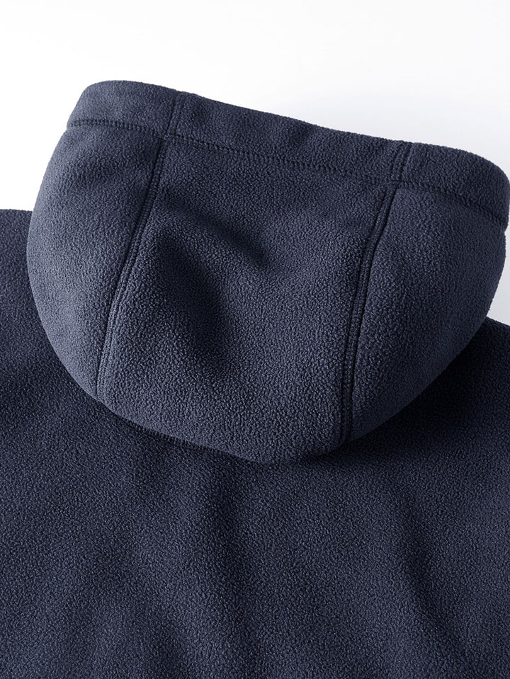 Teddy Fleece Lined Polar Fleece Hooded Coat