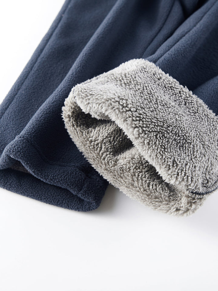 3 Pieces Teddy Lined Straight Leg Polar Fleece Pants